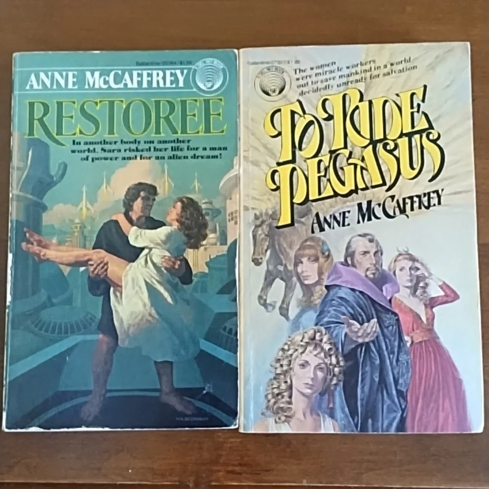 Anne McCaffrey 5 Books Vintage Fantasy Science Fiction Romance Space Travel